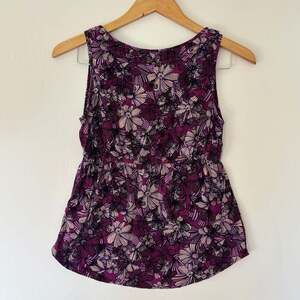 ELLE Women's Floral Sleeveless‎ Peplum Top Size XS